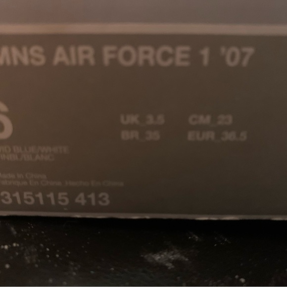 Vivid blue and white low tops air force 1 ‘07 - Picture 8 of 8